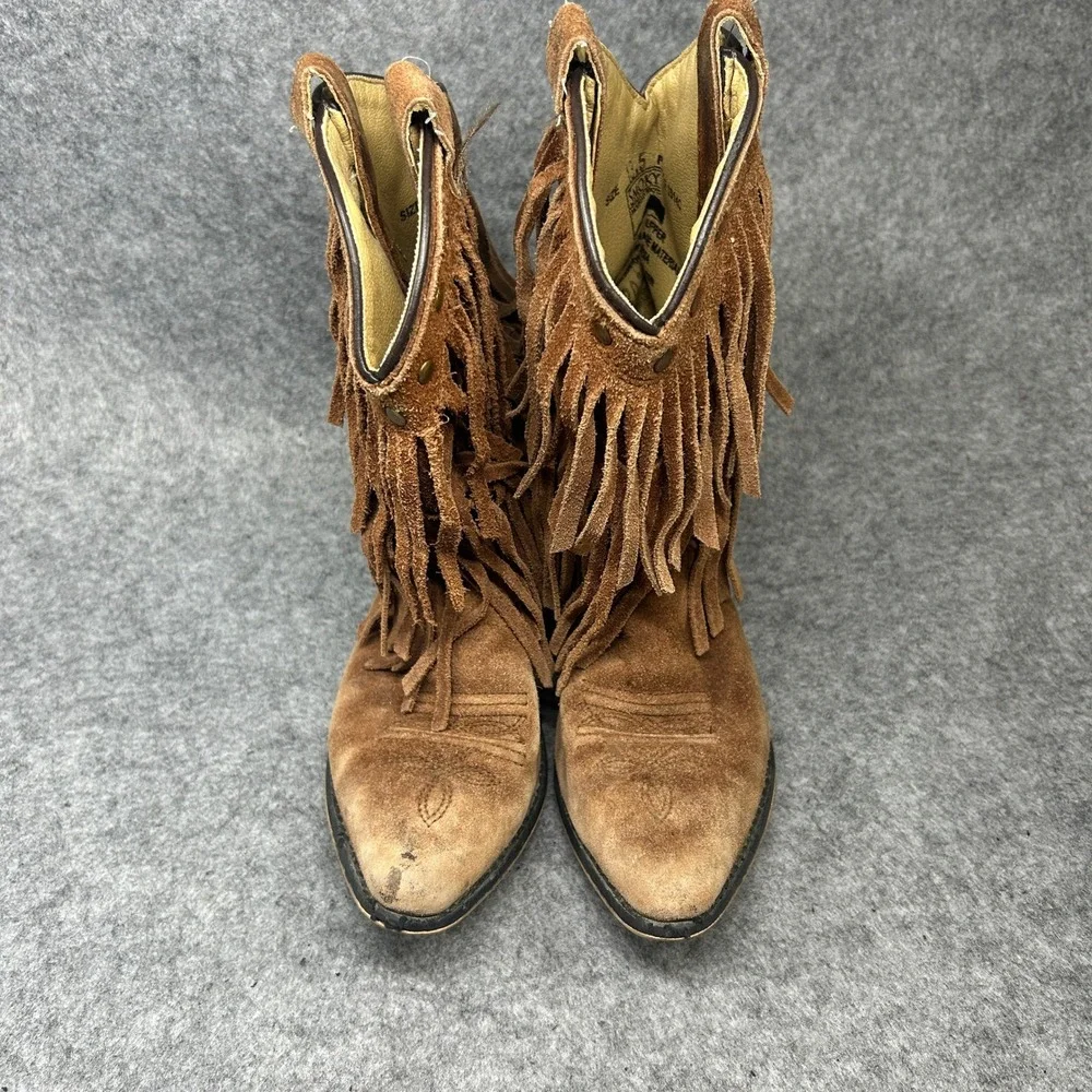 Smoky Mountain Kids 3514C Western Boots 13.5 Brown Leather Fringe Studded